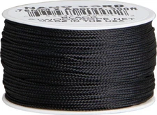 Parachute Cord Nano Cord Black RG1037 .75mm x 300ft. Braided premium nylon sport