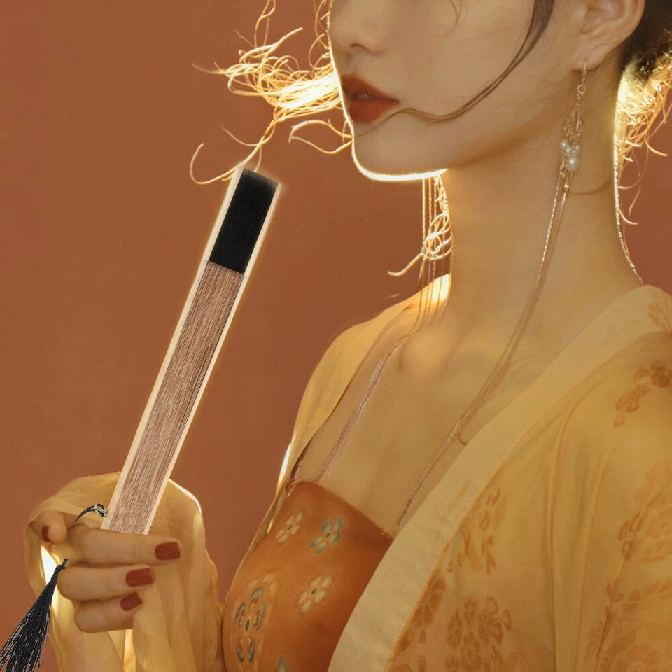 Abanicos de mano plegables japoneses vintage bambú abanico de mano utilería decoración de baile mujeres Foto 2 de 4