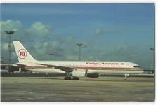Postcard Airline KENYA AIRWAYS Boeing B-757-23A 5Y-BGI CC8.
