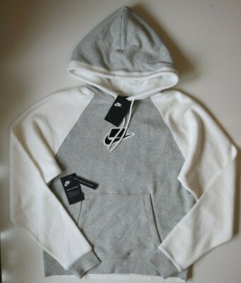NIKE SPORTSWEAR STEPP LOGO FLEECE PULLOVER HOODIE - GRAU BV4601-050 - HERREN XS