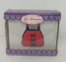 Red Rhinestone Purse Figurine Classic Collectibles My Treasure Vintage