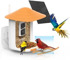 Smart Bird Feeder With Camera Solar Powered With AI Identify Species Night Visio