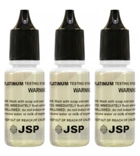 Set of 3 Platinum Palladium Gem Jewelry Testing Test Acid Solutions Bottles Kit