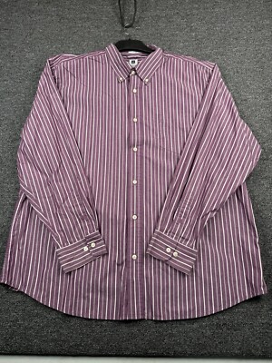 Gap Dress Classic Shirt Men's Size 2XL Purple Stripe  