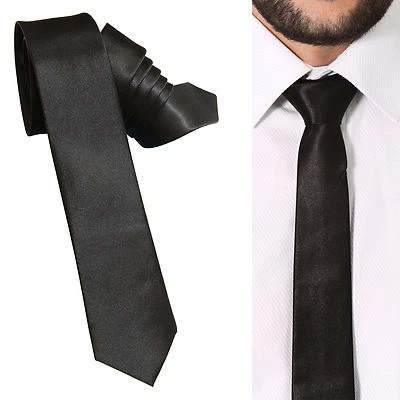 Krawatte Herren Anzug Hochzeit Modern glänzend Satin Look Edel Schlips Hemd - Bild 1 von 4