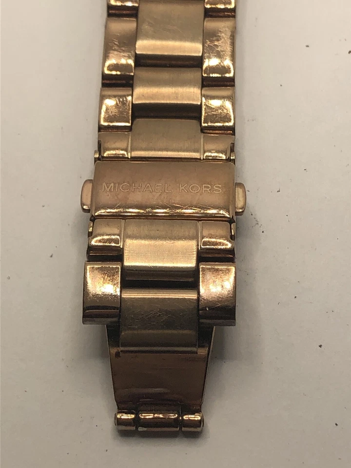 Caja de piezas de reloj Michael Kors 42 mm correa 20 mm oro rosa eslabones sin cristal GY308 Foto 3 de 4