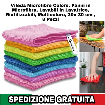 Confezione da 10 panni in microfibra per la pulizia, riutilizzabili e