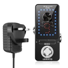 LEKATO Accordatore Pedale Effetto Looper Chitarra 40 Min 9 Slot Looping + Spina UK