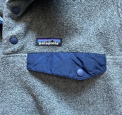 Patagonia Synchilla Snap-T Fleece Pullover Gray Navy Men's