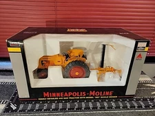 Minneapolis Moline 445 w/"MO" Sickle Mower 1/16 Farm Tractor Replica By SpecCast