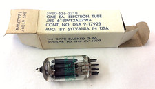 Lot of 5 Vintage SYLVANIA 5960-636-2218 Electron Tube JHS 6189/12AU7WA  NOS t2
