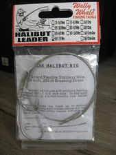 ZAK Halibut Leader Rig 200# 7 Strand 24" Flexible SS WIRE 6/0-7/0 Fishing Hooks
