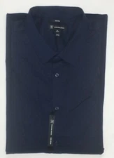 Shirt International Concepts 3XL 19-19.5 Navy Long Sleeve Button Up NWT