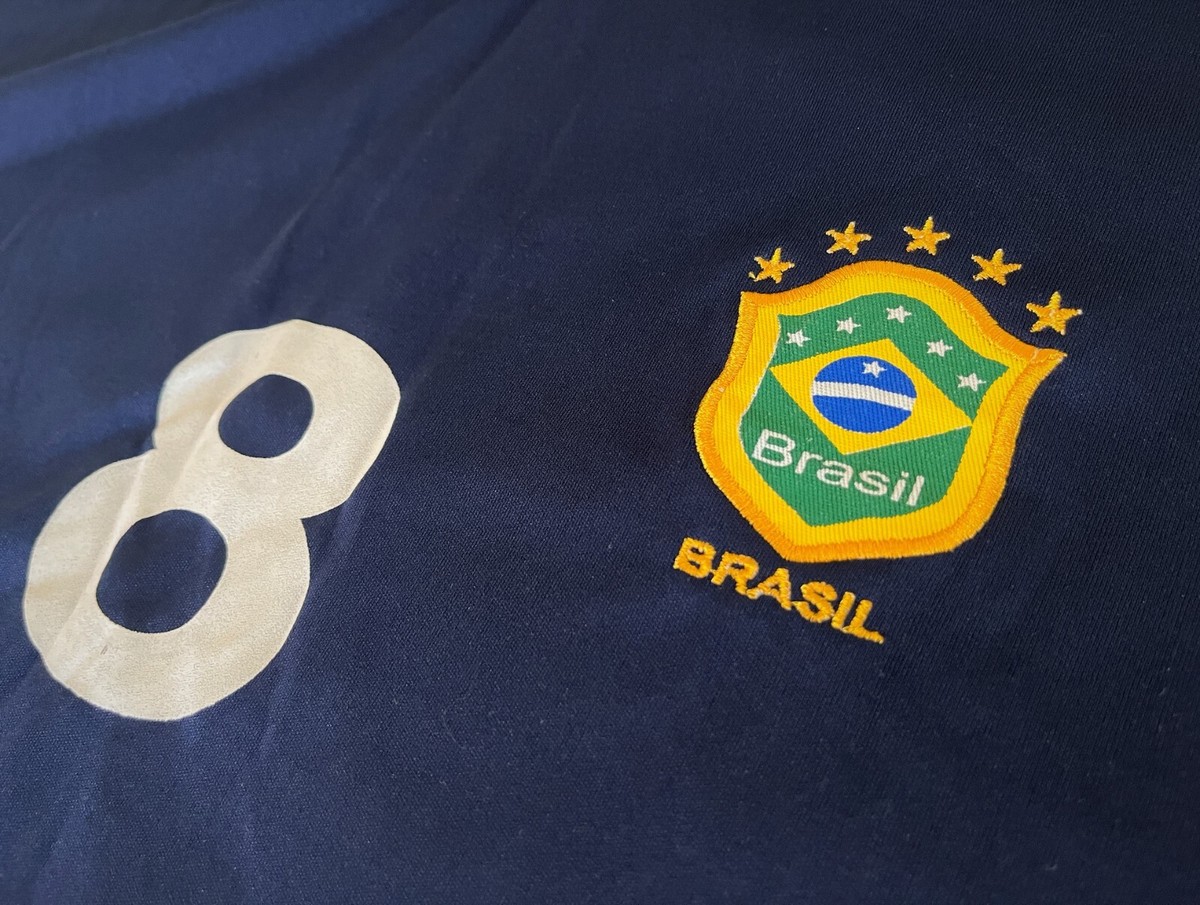 BRASIL KAKA' 8 Brazil National Football Team Jersey Navy Blue