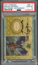 2001 DONRUSS BAT KINGS AUT0 GOLD REGGIE JACKSON #BK-7 PSA 10 POP 1 (573) 20/50