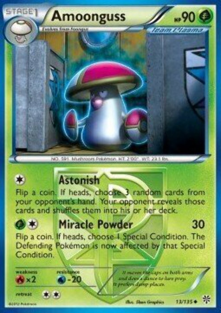 Carta pokemon Amoonguss (PLS 13)-URAGANO PLASMA-U lingua ITA