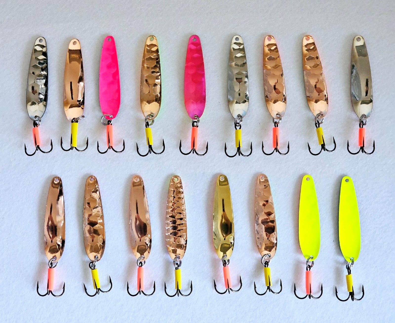 (Lot of 17) Kingfisher Proeye Painted Trolling Spoons Size 00 2-3/8" 1/8oz - Image 7