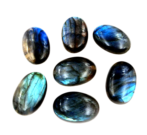 Lot De Bagues En Labradorite Plaqué Argent 925 - Artisanal, Taille Mixte - Idéal Fête Des Mères Ou Revente