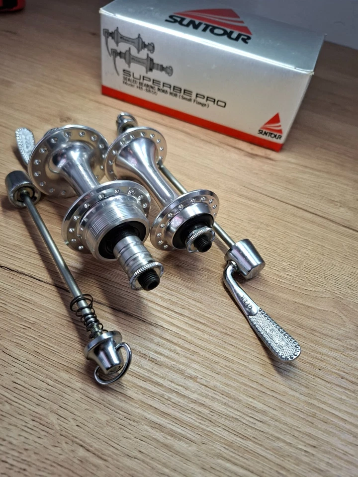 Juego de bujes Suntour Superbe Pro piezas retro nuevo en caja nuevo en caja - bujes delanteros y traseros HB-SB00 Foto 3 de 4