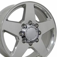 20x8.5 Polished 5503 Wheel Set 8x180 Fits 2011-2021 Hd Silverado Sierra