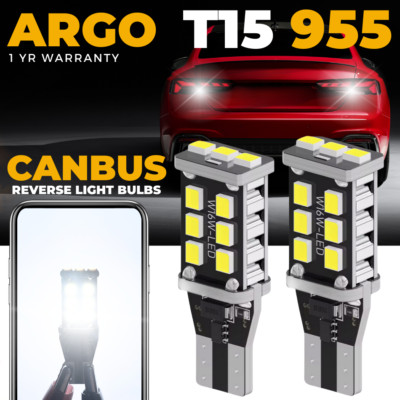 Ampoules LED T15 W16W 912 921 Pour Feux De Recul - 6500K Blanc Xénon, 12V-24V, Pack De 2, OUSHI