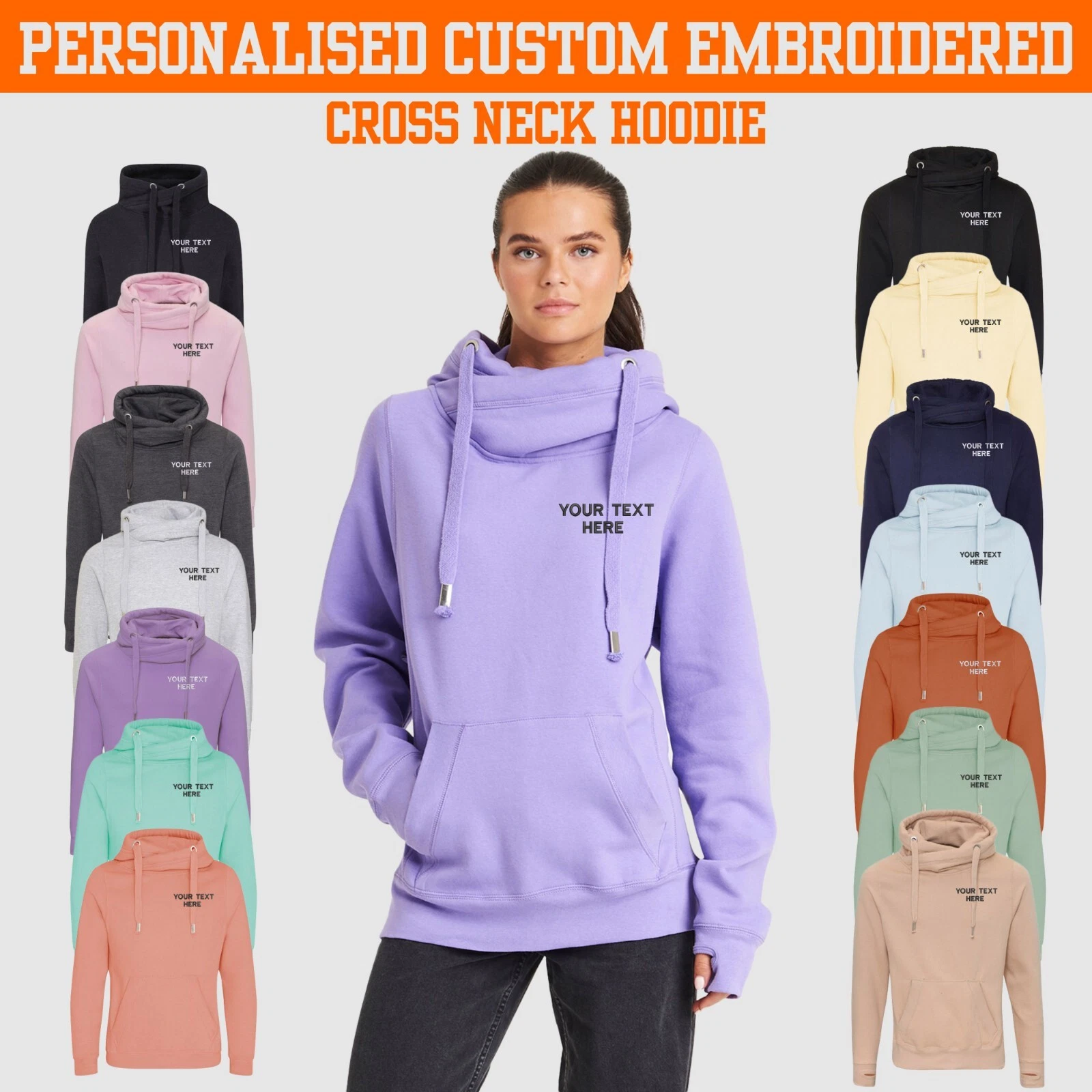 Personalised Custom Embroidered Just Hoodie Cross Neck Drawstring Workwear Hoody
Opens in a new wind