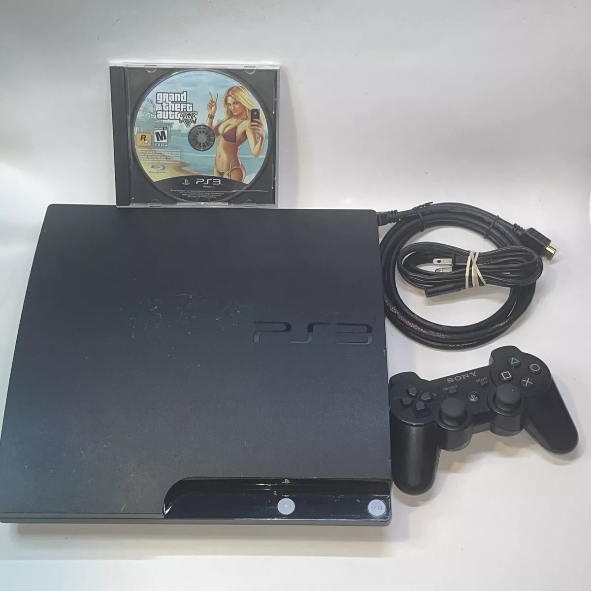 Console Playstation 3 Slim 120gb 2 Controles 5 Jogos - Usado