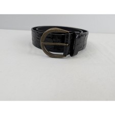 Saint Laurent Paris Q:2 / Croc Embossed Belt in Black BNWB Size: 95