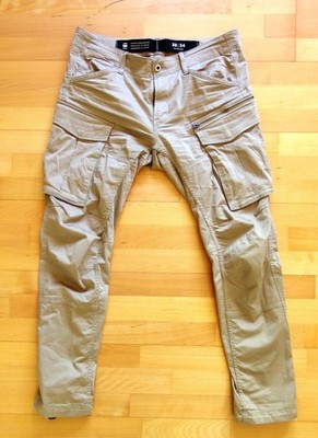 G-Star Rovic Zip 3D Tapered Cargo Pants BEIGE SAND W36 L34 wie neu neuwertig