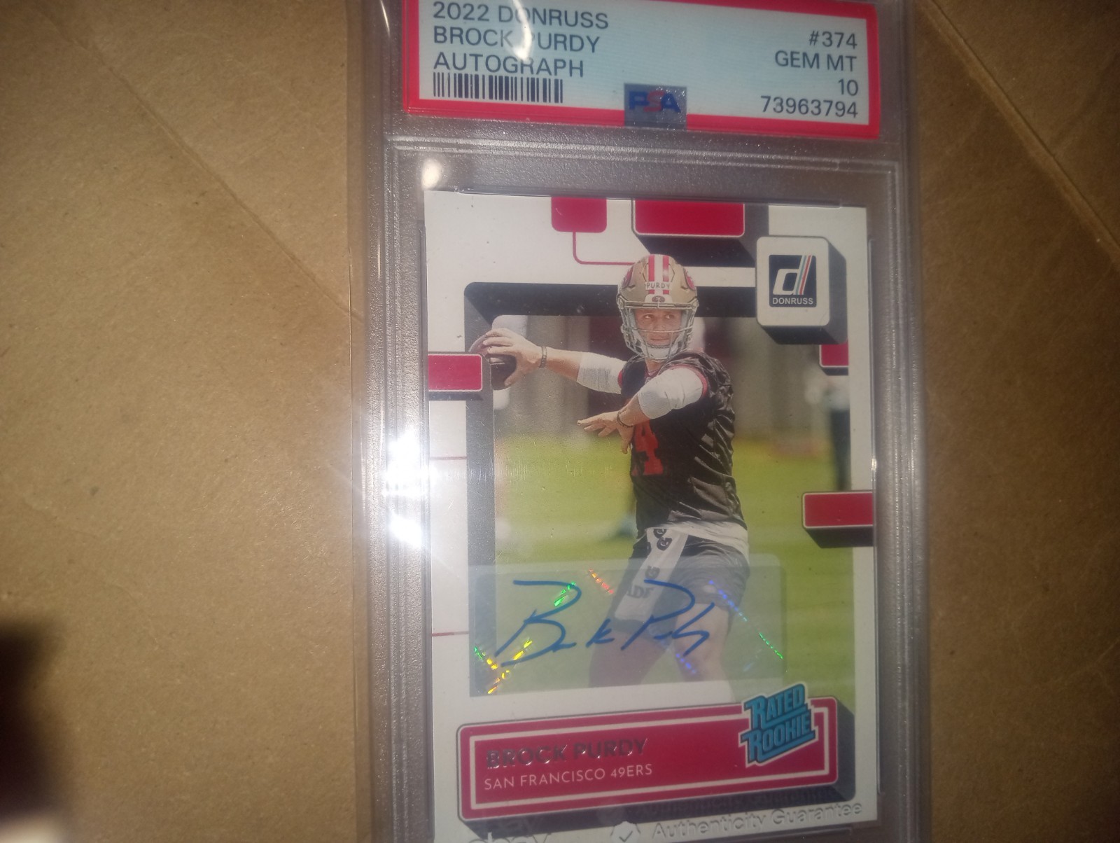 Brock Purdy Panini Donruss #374 Autograph