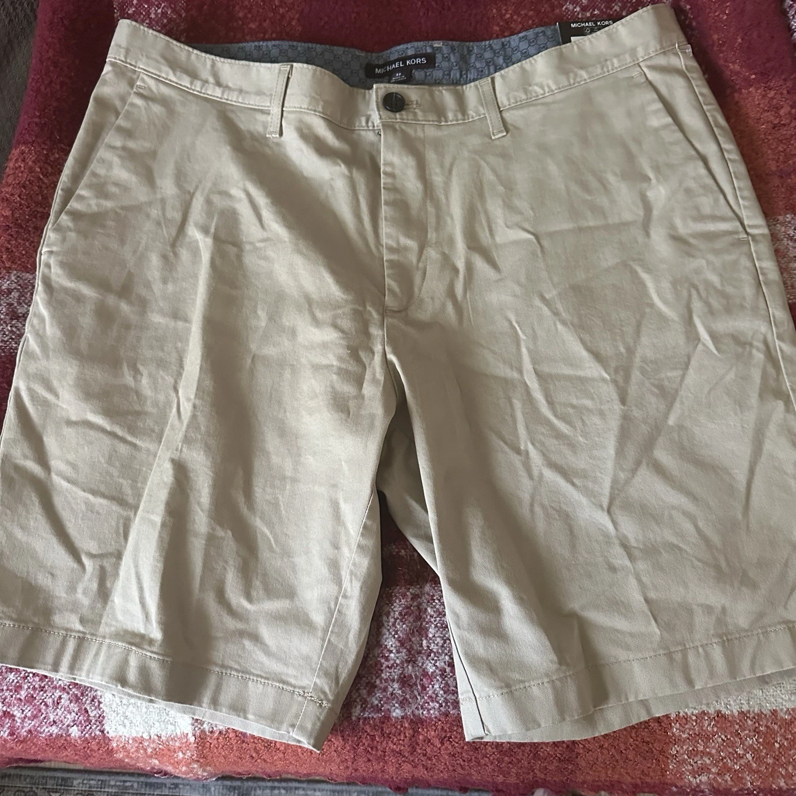 Michael Kors Men Shorts Size 36 Beige Chino S925-0006 Pockets