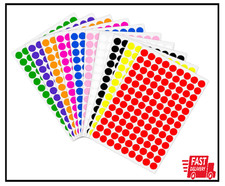 2340 PCS Colored Dot Stickers 1/2" Color Round Circle 1/2 INCH, Multicolored
