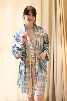 open lace back dress Solar Tie Dye Long Sleeves Midi Shirt Dress E4233A1360  Agua de Coco