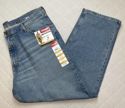 #ad Wrangler Five Star Heritage Jeans Mens 40x30 Blue Relaxed Straight Stretch Denim $16.99