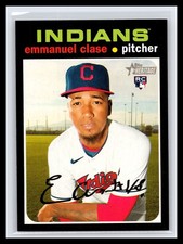 2020 Topps Heritage #602 Emmanuel Clase Base Rookie Card RC Cleveland Indians