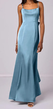 Azazie Bridesmaid Dress Steel Blue Barbie 1033 A6 New with tags never worn