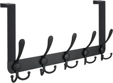 over the Door Hooks, 5 Heavy Duty Tri Coat Rack All Metal Coat Hanger