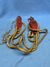 Vintage Rope Pulley Block And Tackle