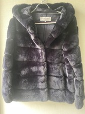 Gerard Darel blaue Kaninchenfelljacke Gr. 36 ...
