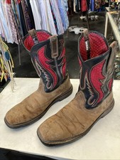 Ariat 10048058 Groundwork Steel Toe Men  s 11.5 D Red Mesh Square Toe Work Boots