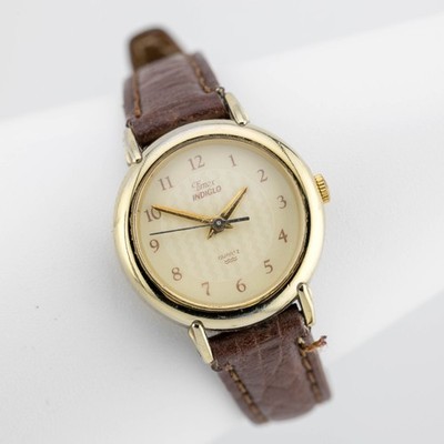 Timex Indiglo Genuine Leather Quartz Analog Women's Watch New Battery
