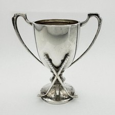 Vintage Small Golfing Trophy Sterling Silver Birmingham 1933 Walker & Hall