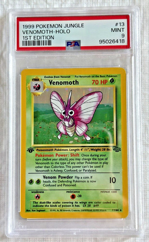Venomoth (1st Edition) graded PSA 9 for sale on eBay