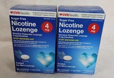 2 CVS HEALTH SUGAR FREE NICOTINE LOZENGE 4 Mg 20 CT. COATED ICE MINT EXP 03/26