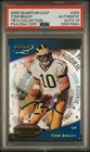 2000 QUANTUM LEAF #343 TOM BRADY ROOKIE RC PSA AUTHENTIC AUTO 10