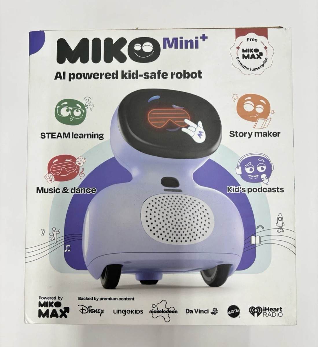 Miko Mini Plus AI Powered Kid-Safe Educational Robot - Purple | eBay