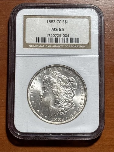 1882-CC $1 Morgan Silver Dollar - NGC MS65