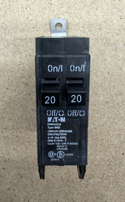 #ad Eaton DNBA2020 Double 20Amp 1Pole Circuit Breaker $55.99