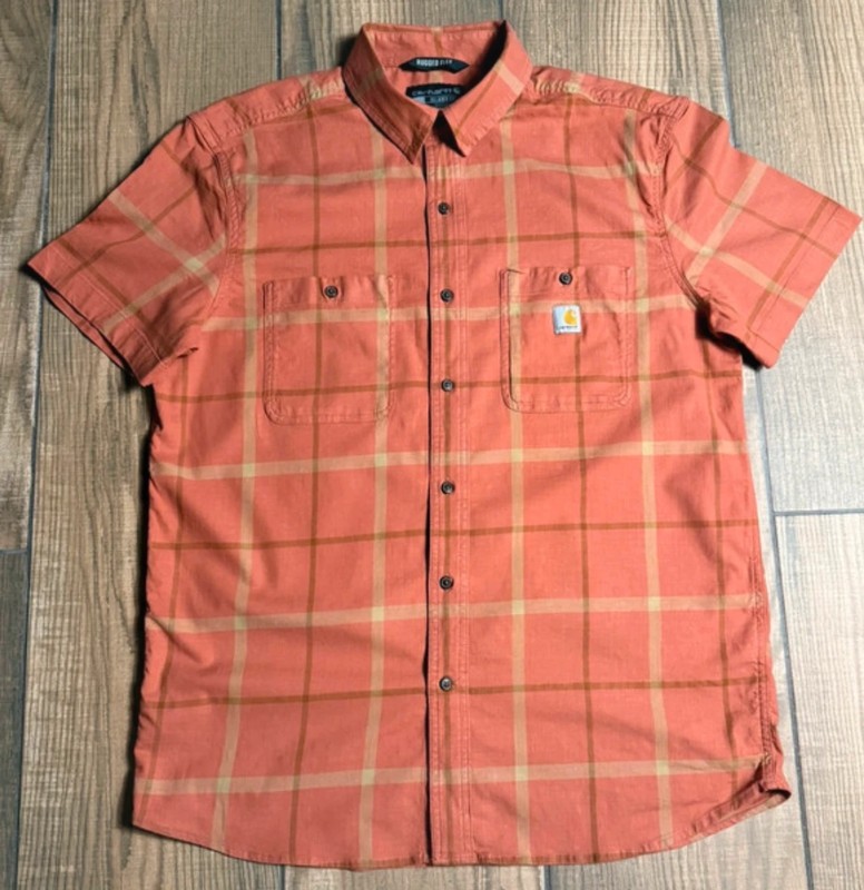 Carhartt relaxed fit short sleeved check shirt size L image 2