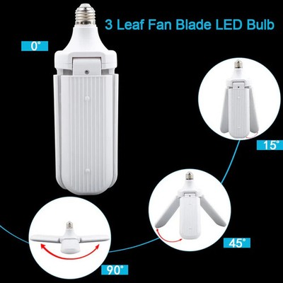 E26/E27 LED Leuchtmittel, 3-flügeliges Garagenlicht, verstellbare Lüfterblattleuchte 